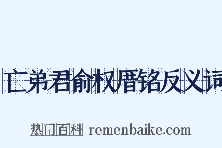 亡弟君俞权厝铭反义词是什么意思的图片